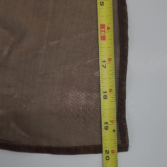 Scarf Adorned W Silk Appliques Embroidery Sequins Copper Chiffon - Picture 7 of 11